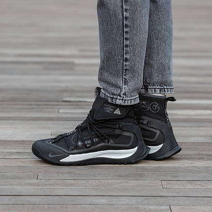Зимові Чоловічі Кросівки Nike ACG Terra Antarktik GORE-TEX Black / Найк АСГ Терра Антарктик Чорні з Білим, фото 1