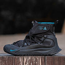 Зимові Чоловічі Кросівки Nike ACG Terra Antarktik GORE-TEX / Найк АСГ Терра Антарктик Гор Текс Чорні з Синім, фото 4