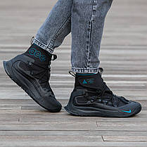 Зимові Чоловічі Кросівки Nike ACG Terra Antarktik GORE-TEX / Найк АСГ Терра Антарктик Гор Текс Чорні з Синім, фото 5