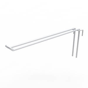 Гачок подвійний на торгову сітку 250 мм D5мм, білий