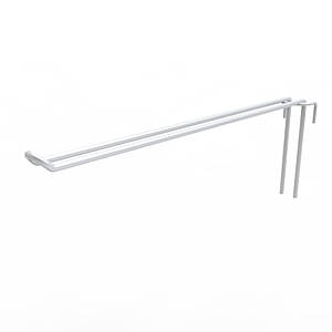 Гачок подвійний на торгову сітку 300 мм D5мм, білий