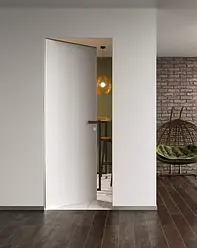 Двері прихованого монтажу INSIDE Wakewood Optimum з AL сірим торцем (внутрішнього відкриття)