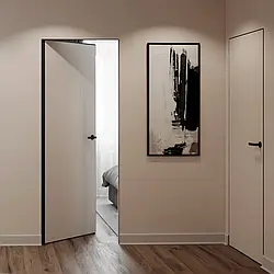 Двері прихованого монтажу INSIDE Wakewood Optimum з AL чорним торцем (внутрішнього відкриття)