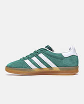 Жіночі Кросівки Adidas Gazelle Indoor Collegiate Green White / Адідас Газелі Індор Коліджет Зелені з Білим, фото 5