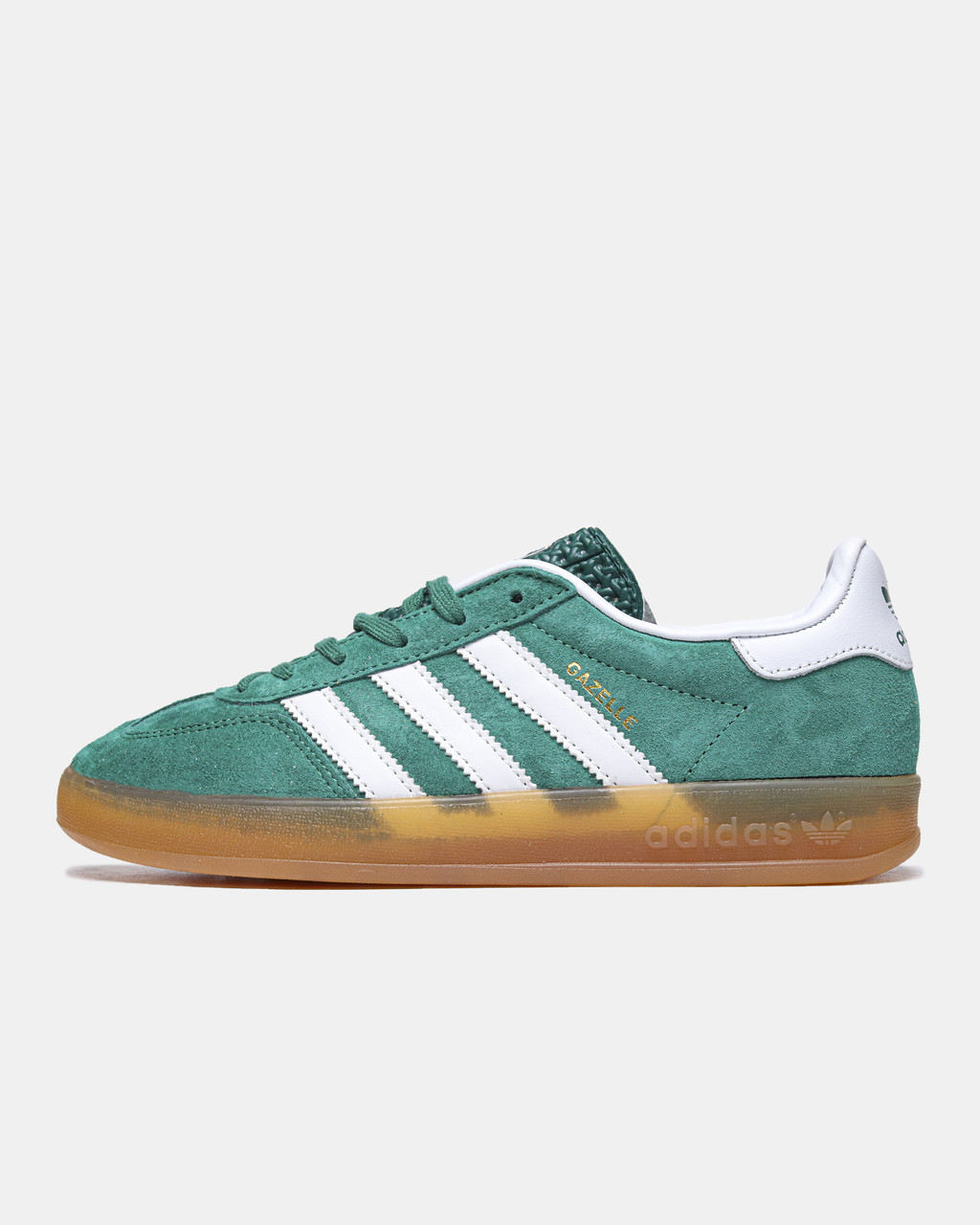 Жіночі Кросівки Adidas Gazelle Indoor Collegiate Green White / Адідас Газелі Індор Коліджет Зелені з Білим