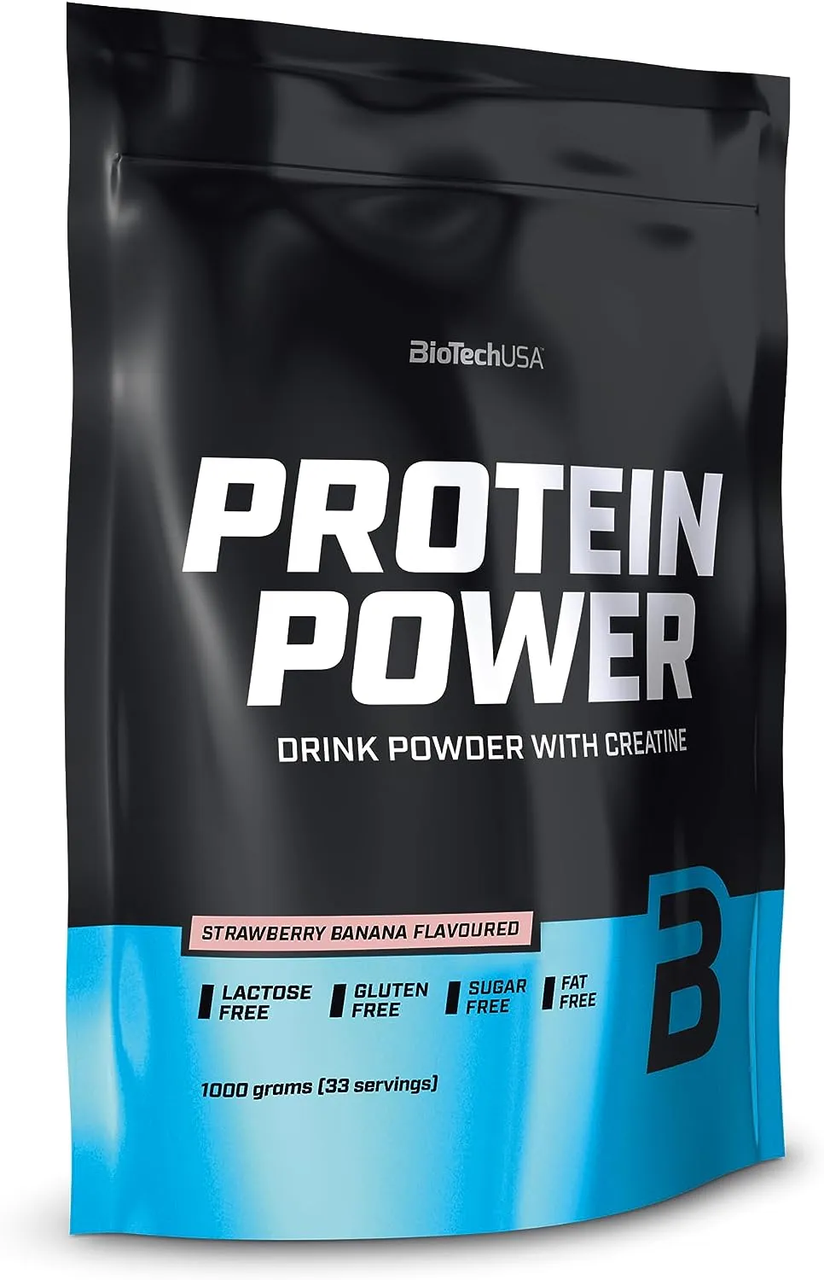 Протеїн BioTech Protein Power 1000 g Strawberry-Banana