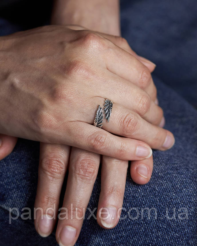 Каблучка срібна жіноча Крила, фото 3