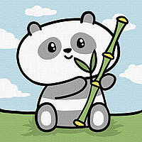 Картина за номерами 18×18 см Мила панда