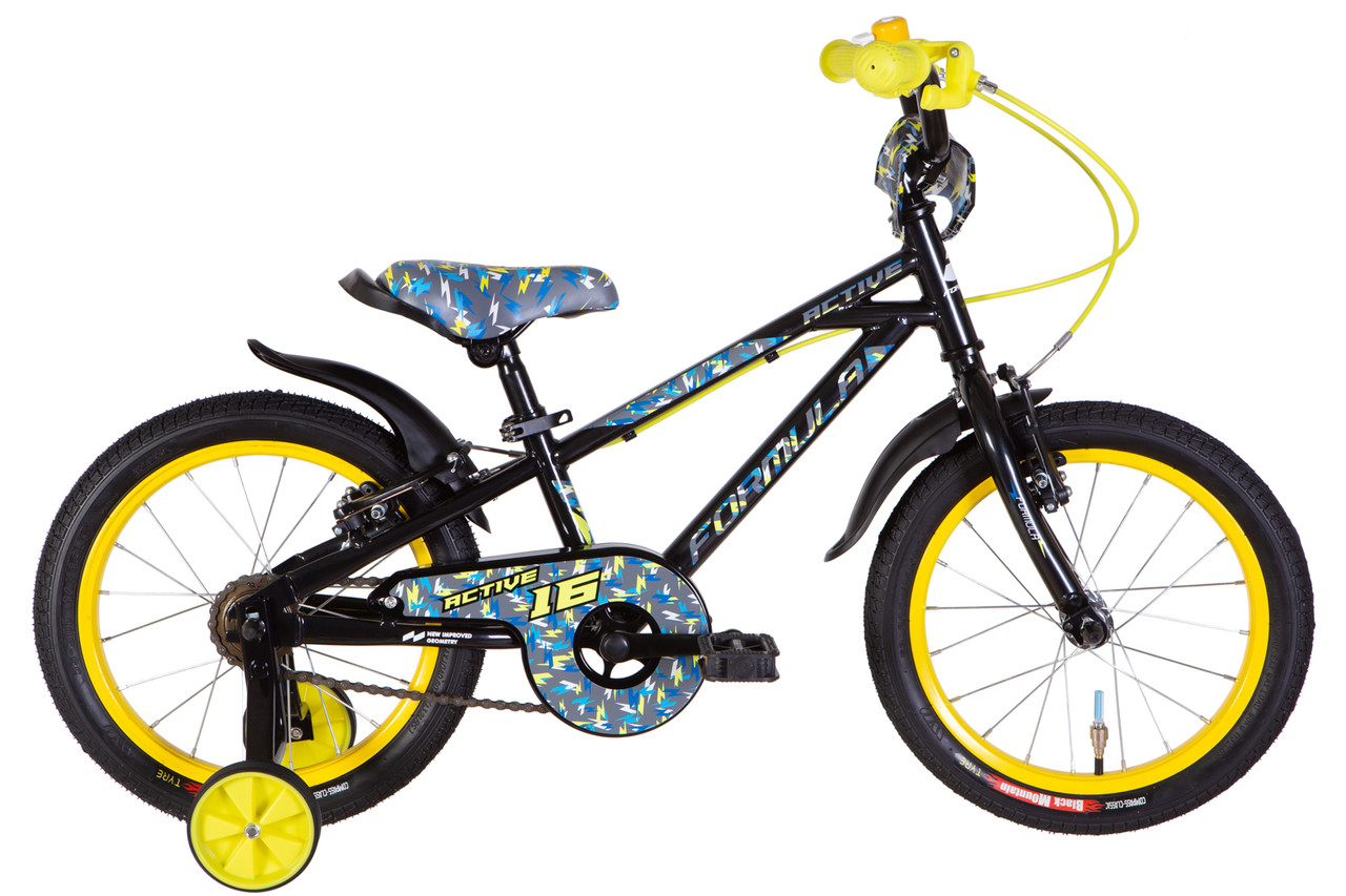 Дитячий велосипед 16" Formula ST ACTIVE на зріст 100-115 см чорно-жовтий