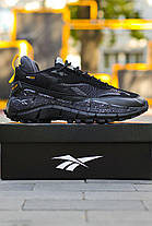 Зимові Чоловічі Кросівки Reebok Zig Kinetica 2.5 Edge Cordura / Рибок Зіг Кінетика 2.5 Едж Кордура Чорні, фото 6