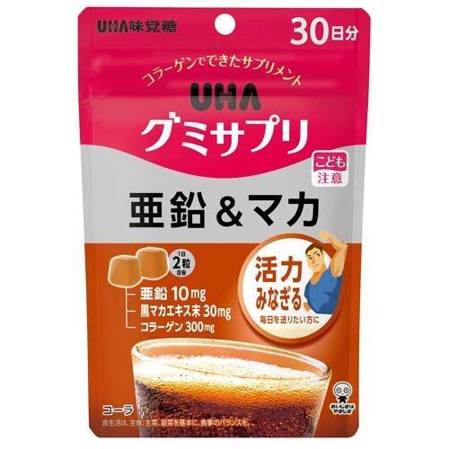 Жувальні цукерки з вітамінами UHA Mikakuto Zinc Maca Gummy Supplement Cola Gummies 60 шт 160г