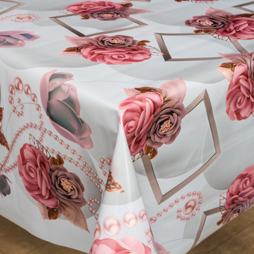 Клейонка на стіл, скатертина на тканинній основі