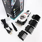 Машинка для стрижки з насадками бездротова VGR, Домашня машинка акумуляторна для стрижки волосся TO-80, фото 7