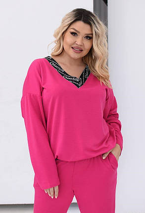 Стильний жіночий костюм, тканина "Трикотаж" 54, 58, 60, 62, 64 розмір 54, фото 2