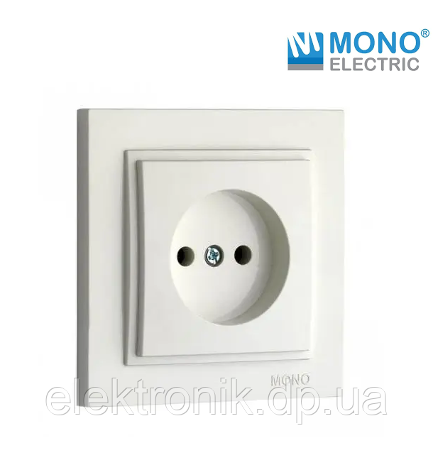 Розетка без заземления Mono Electric, DESPINA белый