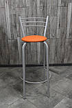 Стілець барний, для барної стійки, для кафе, високий стілець, металевий барний стілець, стілець для бара, фото 3