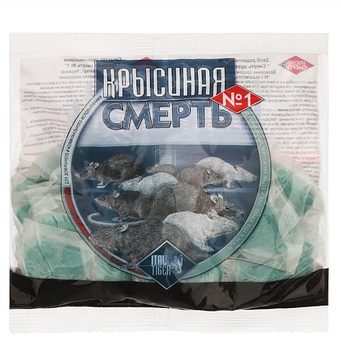Родентицид Крисина смерть No1 Ital Tiger 100 г Засіб проти щурів і мишей (X-1295)