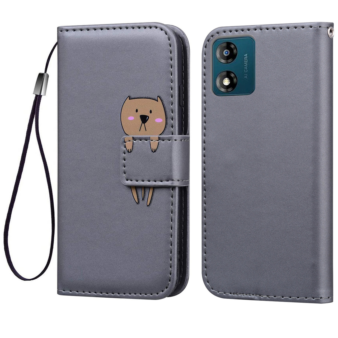 Чохол-книжка Animal Wallet для Motorola E13 Bear