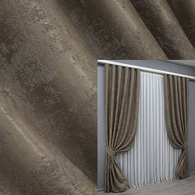 Штори жакард (2шт. 1,5х2,75м.) колекція "Sultan XO" Туреччина. Колір какао. Код 1486ш 33-0390