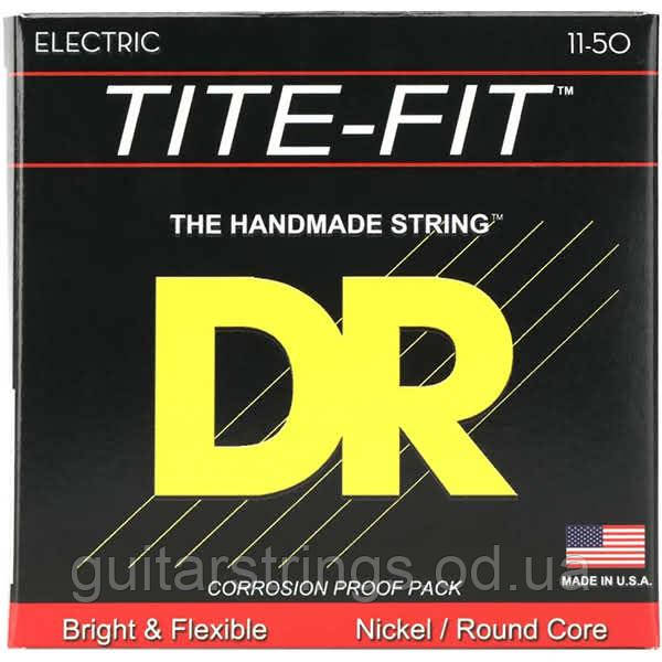 Струны DR EH-11 Tite-Fit Nickel Plated Electric Guitar Strings Extra Heavy 11-50, фото 1