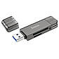 USB-хаб HOCO HB39 USB/Type-C 3.0 high-speed card reader Metal Gray, фото 5
