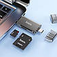 USB-хаб HOCO HB39 USB/Type-C 3.0 high-speed card reader Metal Gray, фото 8