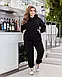 Теплий жіночий костюм із тринитки на флісі батал новинка 2024, фото 4