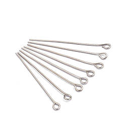 Булавки Піни з петелькою 14х0,7 мм Платиновий +-200 шт.