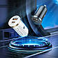 Автомобільний зарядний пристрій BOROFONE BZ22 Scenery dual port PD30W+QC3.0 car charger Black, фото 5