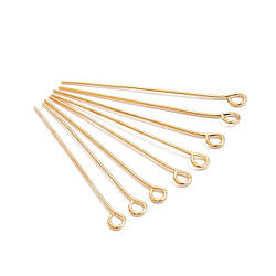 Булавки Піни з петелькою 20х0,7 мм Золотистий +-200 шт. 15 г