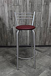 Стілець барний, для барної стійки, для кафе, високий стілець, металевий барний стілець, стілець для бара, фото 3