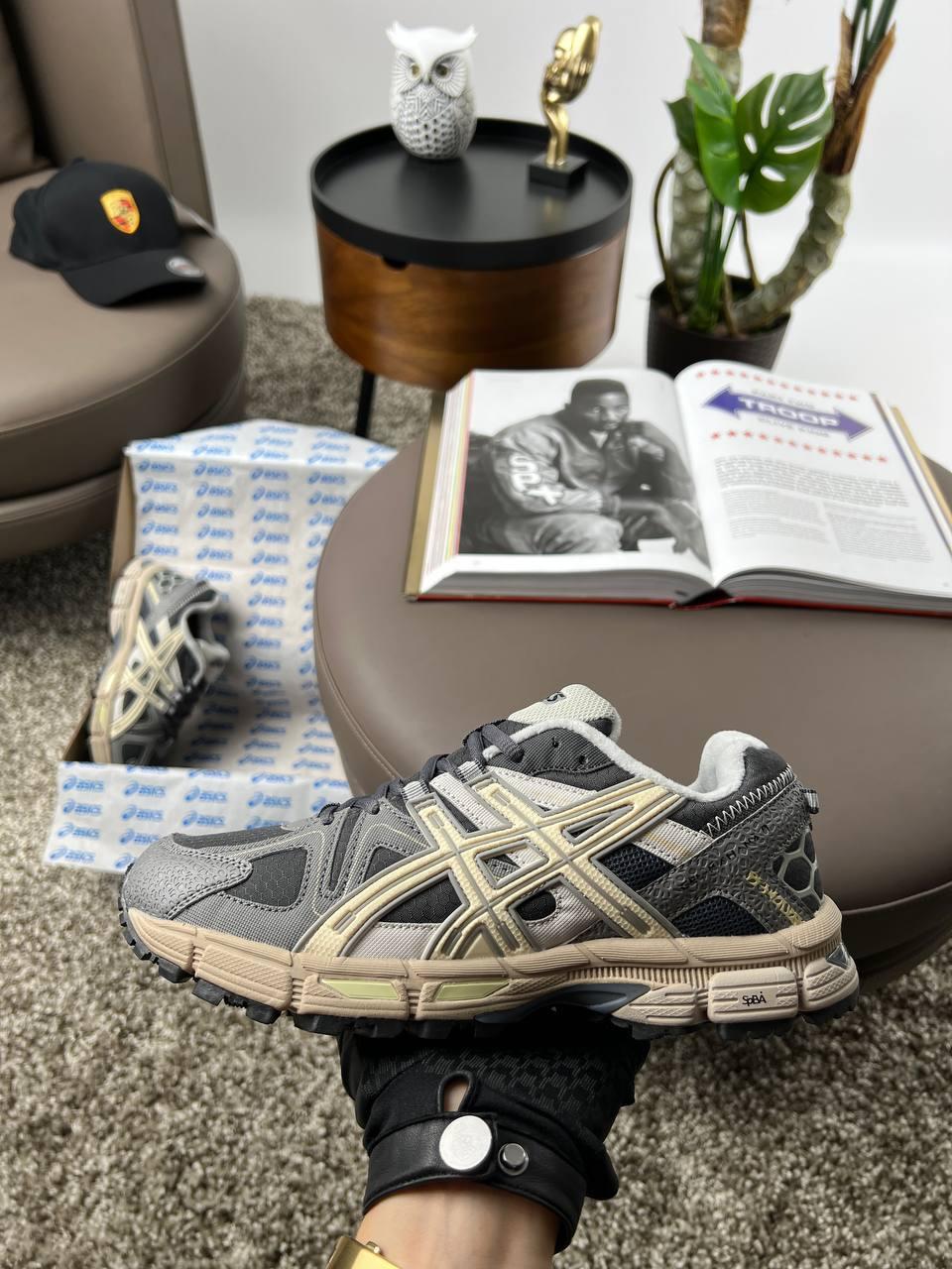 Чоловічі кросівки ASICS Gel-Kahana 8 Dark Grey, чоловічі кеди Асікс водонепрон. текстиль фліс. Чоловіче взуття