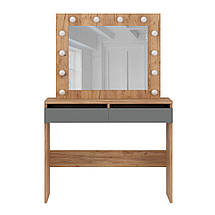 Стіл туалетний Malta з LED-підсвіткою Дуб крафт золотий/Графіт ТМ ARTinHEAD, фото 4