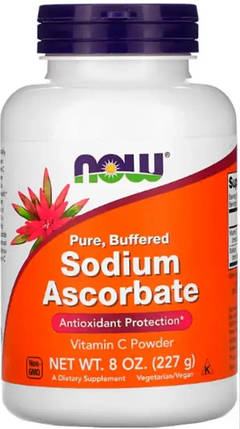 Аскорбат натрію Now Foods Sodium Ascorbate Pure Buffered 227 г, фото 1