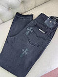 Джинси Chrome Hearts чорна якість Преміум, фото 7