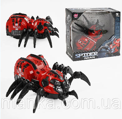 Павук HJ 918 K-1 мелодія, підсвічування, парогенератор, рухає лапами, колесо вільного ходу, в коробці, фото 1