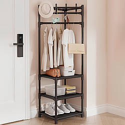 Кутова вішалка для одягу 170х43х43см + 3 полиці, Corner coat rack / Стійка для одягу / Вішалка в передпокій