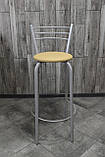 Стілець барний, для барної стійки, для кафе, високий стілець, металевий барний стілець, стілець для бара, фото 3