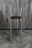 Стілець барний, для барної стійки, для кафе, високий стілець, металевий барний стілець, стілець для бара, фото 2