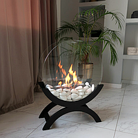 Підлоговий біокамін VERSAL для квартири (чорний) біо камін для дому на біопаливі