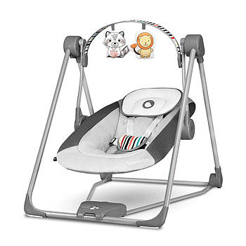 Центр гойдалки-шезлонг Lionelo Otto Cozy Grey Сірий