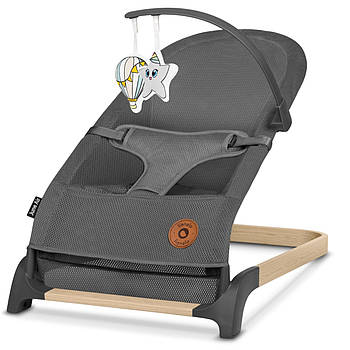 Центр гойдалки-шезлонг Lionelo June Air Grey Graphite Сірий