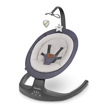 Центр гойдалки-шезлонг Lionelo Ralf Grey Graphite Сірий