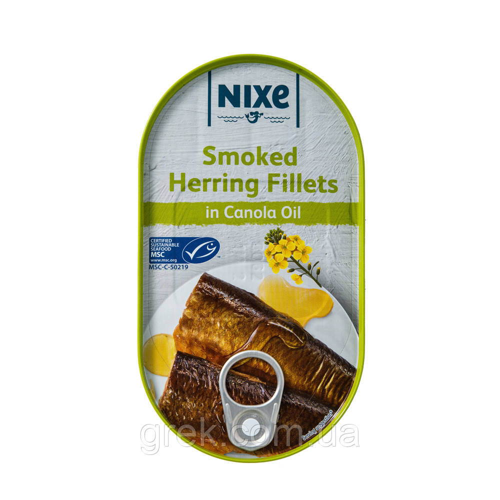 Філе оселедця копченого в рапсовій олії NIXE 124 г, фото 1