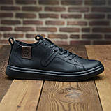 Кеди Чоловічі Шкіряні Чорні, фото 5