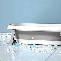 Дитяча ванночка для купання новонароджених з термометром та подушкою Сіра, фото 5