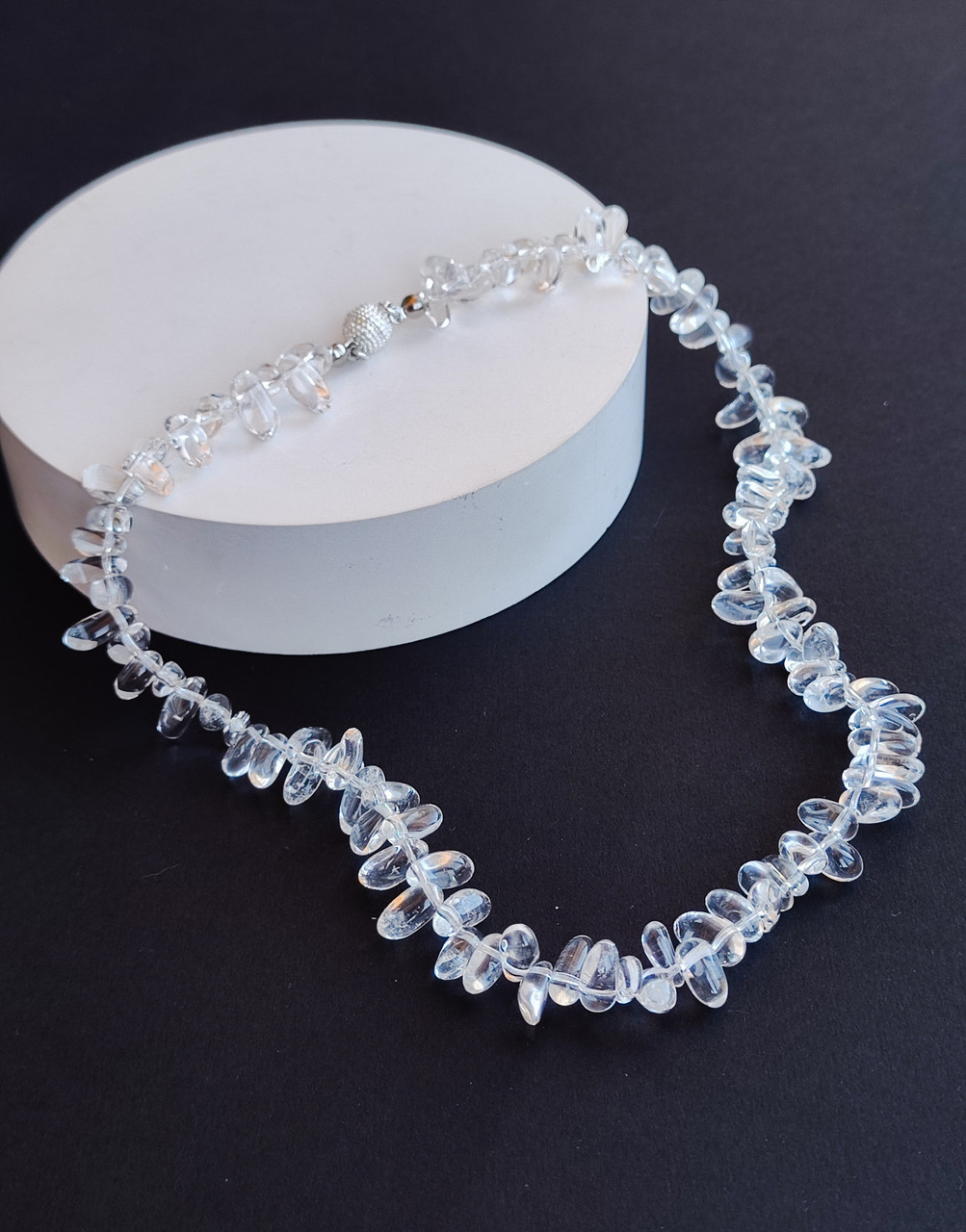 Гірський кришталь намисто коротке. Намисто-чокер з гірського кришталю.Кольє намисто з гірського кришталю., фото 1