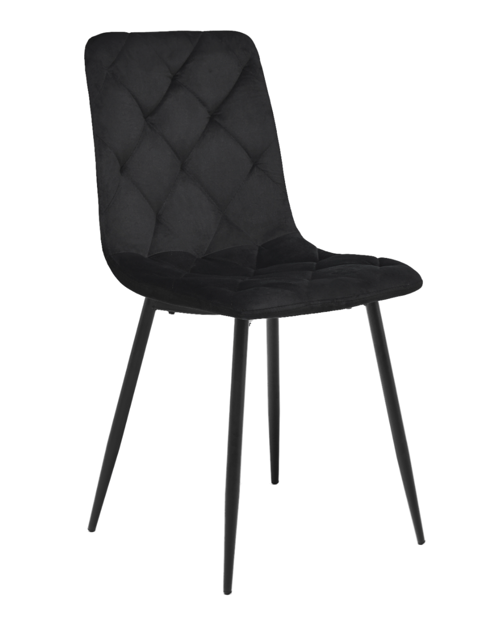 Стілець N-41 велюр чорний / ніжки чорні TM Vetro Mebel