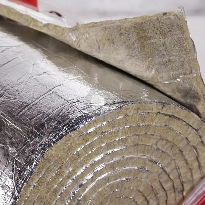 Вогнестійкий утеплювач PAROC 20мм (10м²) Фольгована базальтова вата для труб і димоходів, Польща, до 650°C, фото 1