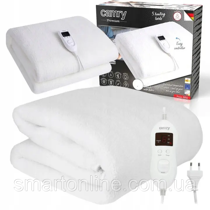 Електроковдра з таймером Camry CR 7422 160x100 см, фото 1